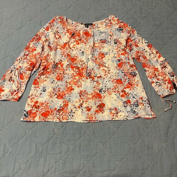 Zac & Rachel Floral Blouse – Petite Large PL Long Sleeve Top - Picture 1 of 7